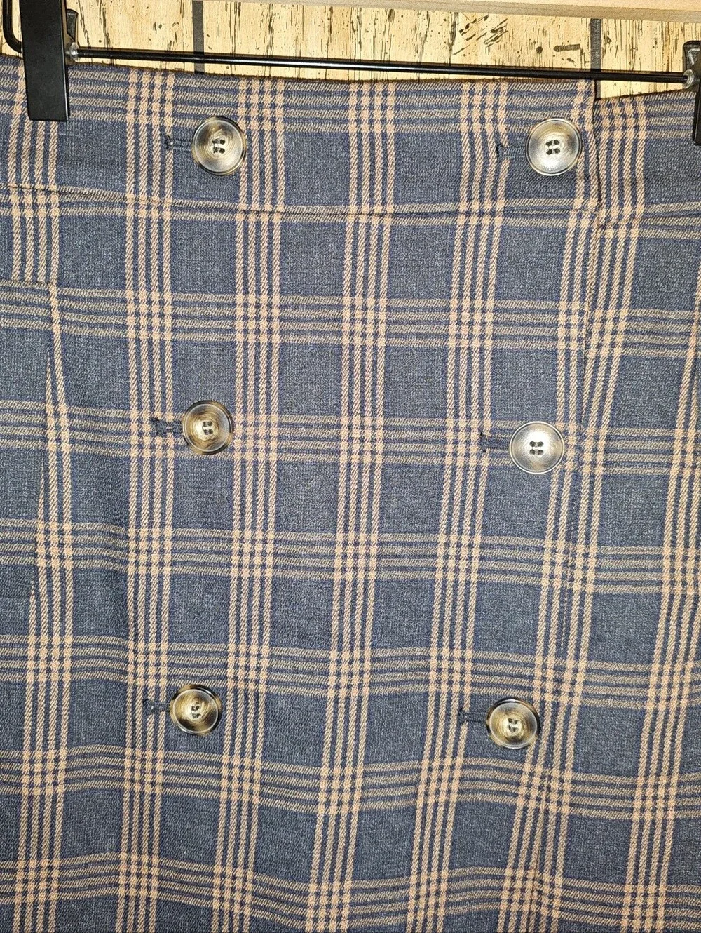 MADEWELL Double Breasted Gold Button Front Skirt with Pockets - XS